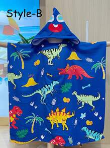 Poncho-Handtuch mit Haifisch-Kapuze für Jungen & Mädchen im Alter von 7-12 Jahren - super weich, saugfähig Strand- und Pool-Handtuch mit Kapuze Badezimmer Dekoration Sommer