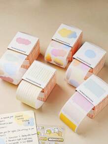 1 件可爱云形便签，强力粘性可拆卸便签，适用于学生、DIY 贴纸、便利贴、笔记本贴纸、提醒标签 - 彩色 - 查看 1
