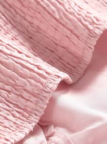 SHEIN MOD Women Cold Shoulder Dreamy Top, Cute Pink Ruffle Top,Graduation,Summer Top,Babydoll Women Top,Graduation Party Top,Tie Front Top,Valentine Outfits - Dusty Pink - View 4