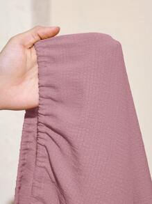 Slaydiva Nuova camicia casual a maniche corte in materiale arancione con texture, per primavera ed estate