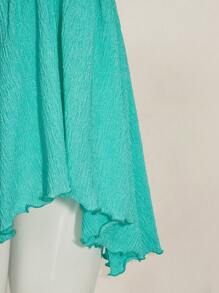 SHEIN ICON 夏季女式 Y2k V 领西部外出波西米亚海滩女士嬉皮绿松石娃娃装飘逸夏威夷纯色吊带背心，夏季时尚 - 薄荷綠 - 查看 6