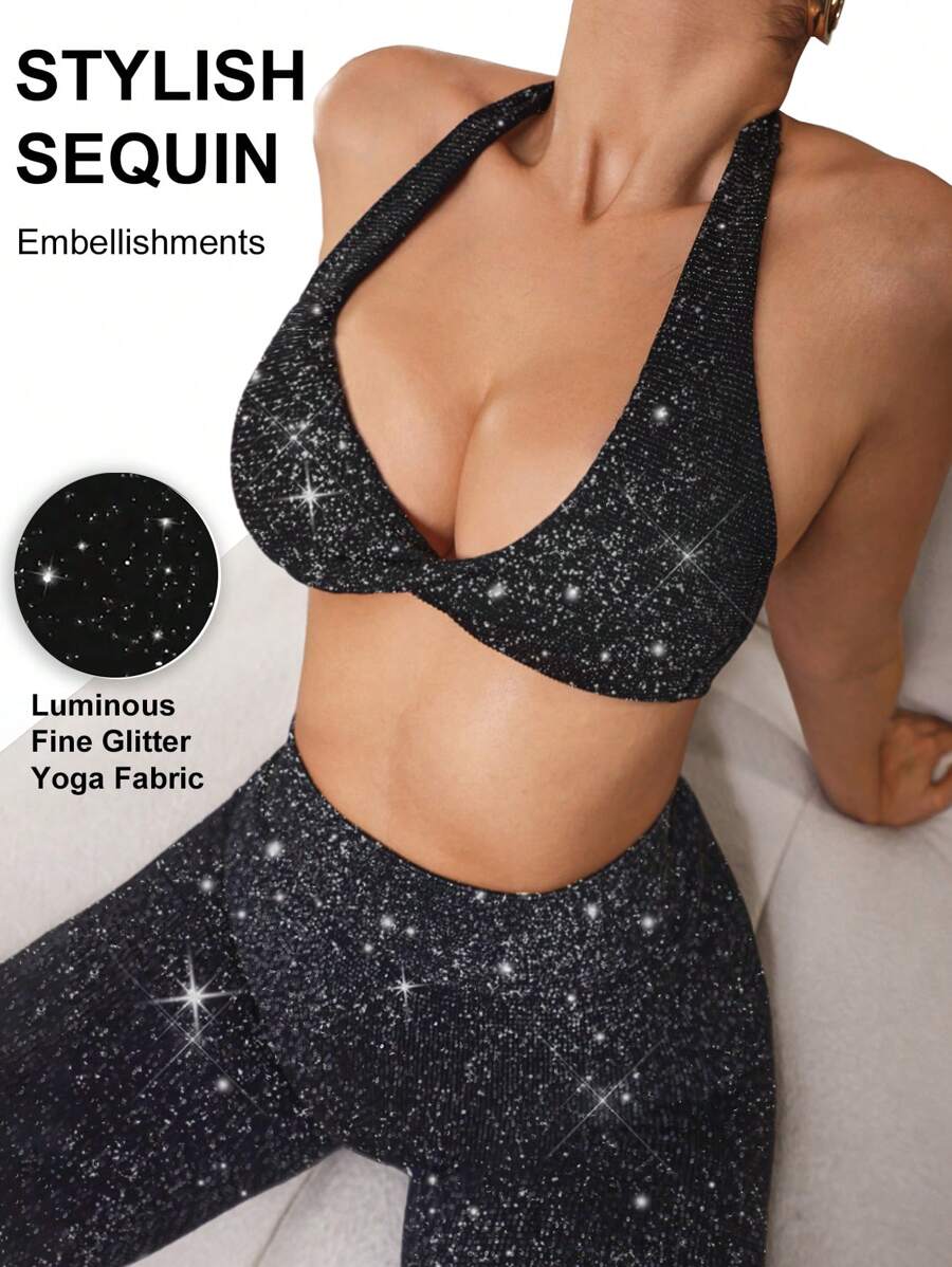 Slayform حمالة صدر رياضية للنساء بخطوط مضلعة نسيج مرن سلس، بتصميم عصري للحفلات