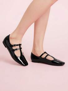 CUCCOO DOLLMOD Women Cute Flat Student/Dance Shoes - Black - View 4