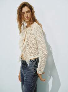 SHEIN Luminelle Women's Loose Fit Pocket Flared Leg Jeans, Casual And Versatile - Blue - View 6