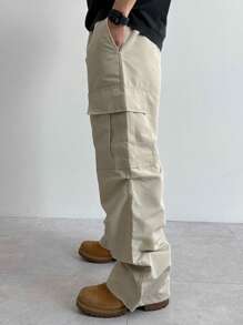 DAZY Pantalones cargo casuales de unicolor para hombres en primavera