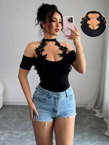 Elenzga 女士纯色无袖T恤，夏季时尚