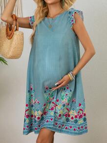 SHEIN Vestido sin mangas de maternidad, de moda para el verano