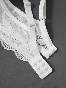 Shein Underwear&Sleepwear Basics 3 pièces/set Sous-vêtements garnis de dentelle pour femmes
