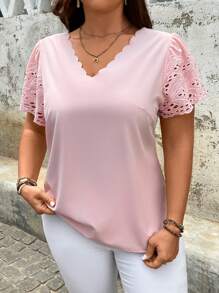 EMERY ROSE Blusa chic di stile cinese per donna taglia curvy, versatile per feste, raduni, uso casual, adatta per la Festa della mamma, il Giorno del Lavoro, le vacanze, San Patrizio, Pasqua, San Valentino, Natale e Ringraziamento, morbida, ampia, comoda, alla moda, per primavera ed estate