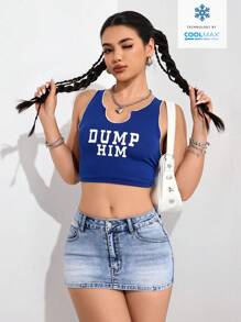 SHEIN PETITE Minifalda vaquera sexy para mujer, de verano