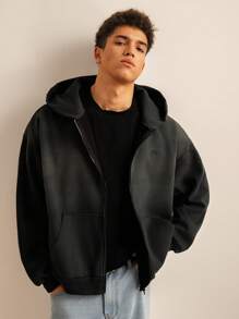 SWAVVY 男士针织时尚休闲宽松长袖拉链连帽运动衫，复古拉链连帽衫，适合朋友、丈夫、男朋友的礼物，适合秋冬