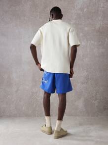 SUMWON Pantaloni scurți de baschet din nailon premium, atletici, cu talie cu șnur, departament creativ, antrenament de vară, antrenament la sală, sport activ, îmbrăcăminte de performanță, absorbție a umezelii, îmbrăcăminte urbană de stradă