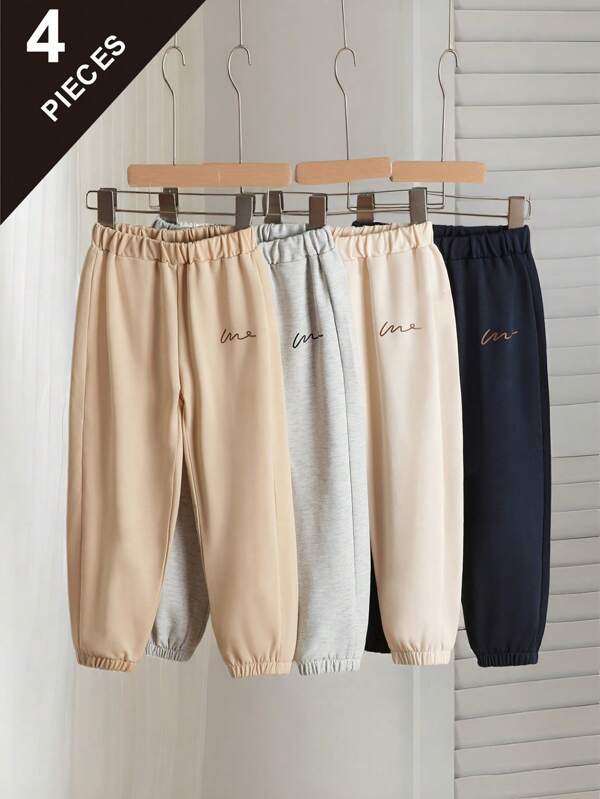 Kleine Jungen 4 Stücke/Set Lässig Sport Hose, Knöchellange Jogginghose, leicht