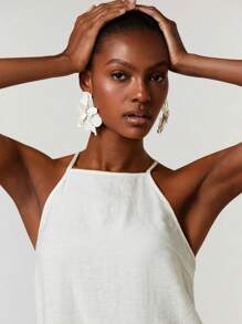 Athîral Women's Linen Look Summer Camisole Top