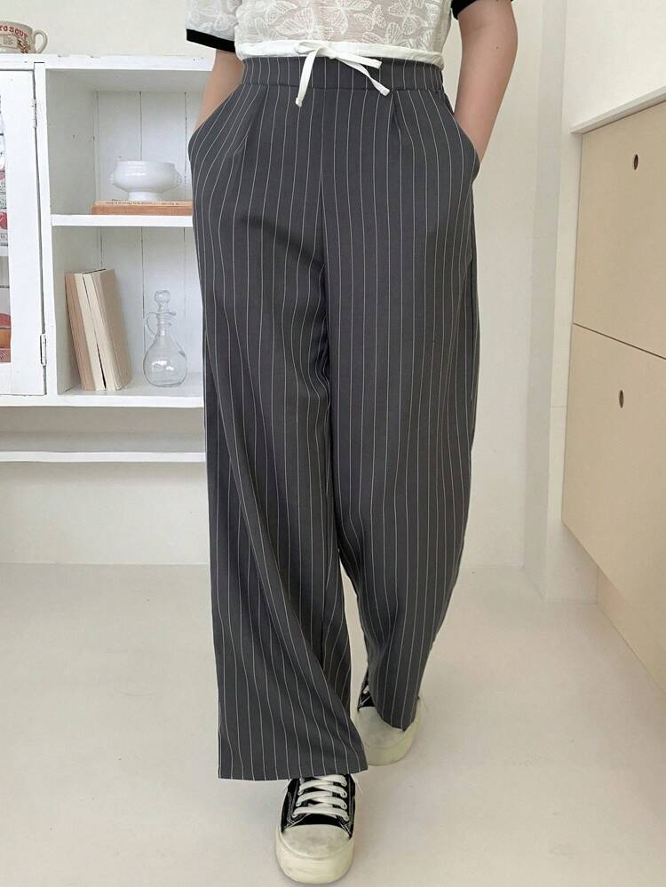 Tween Girl/Tween Girls Woven Striped Colorblock Long Pants, Spring & Summer