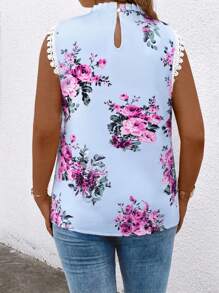 SHEIN Clasi Großen Größen luftige, lässige, elegante bedruckte Damen Bluse - Verschiedenfarbig - Übersicht 2