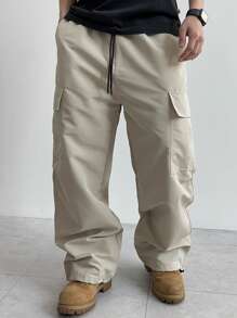 DAZY Pantalones cargo casuales de unicolor para hombres en primavera