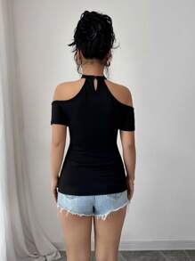 Elenzga 女士纯色无袖T恤，夏季时尚