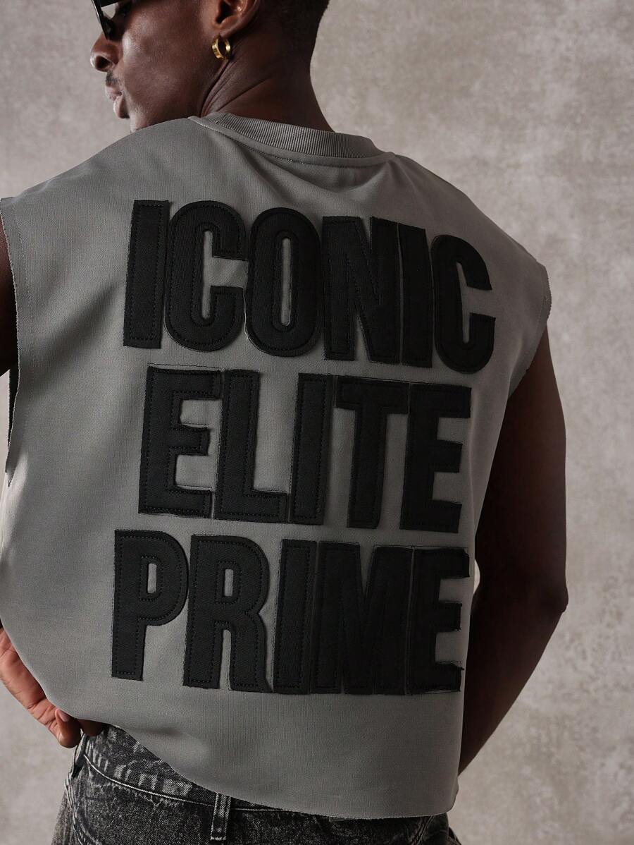 SUMWON Áo tank top không tay Elite Prime Performance dành cho tập luyện thể thao, kiểu dáng ôm sát, phong cách đường phố đô thị, thích hợp cho phòng tập gym với thiết kế độc đáo, kiểu dáng thể thao mùa hè. - Xám - Xem 1
