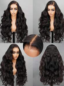 ALL READY WIG 预漂白预拔预剪蕾丝融化蕾丝 5x5 无胶蕾丝闭合假发 100% 真人头发波浪卷 9AM 头发 - SNatural - 查看 6