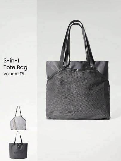 GLOWMODE 17升三合一手提包，外部有渔网隔层，内部有尼龙拉链口袋，适合日常休闲健身