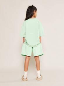 SUMWON Summer Loungewear Co-Ord Set Short Sleeve Tee With Matching Jersey Shorts Holiday Sports Training Comfort Athletic Wear