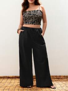 Maija Plus Size Women Floral Print Spaghetti Strap Camisole Top, Casual Resort Wear Summer Women Vacation Beach Business Casual Woman Going Out Tops Boho Office Outfits Festival Outfits For Rave Hawaii - Multicolor - View 5