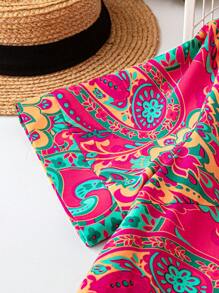 EMERY ROSE Đầm sơ mi dài in họa tiết nhiều màu cỡ lớn cho nữ - Nhiều màu - Xem 3