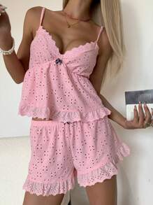 SHEIN EZwear Women Two Pieces Outfits For Daily Wear - Pink - View 6