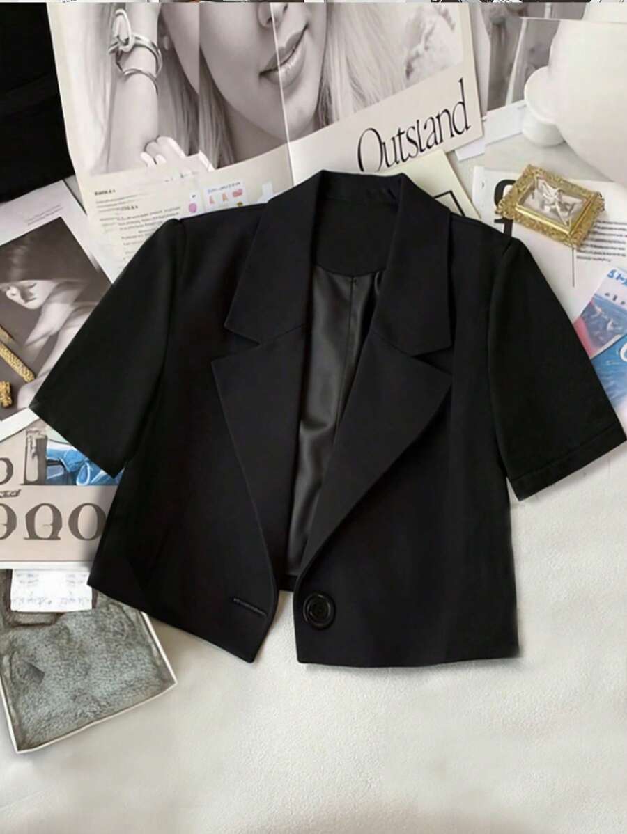 Franclia Women Short Casual Blazer, Commuter Clothing, Women Apparel, Women Tops