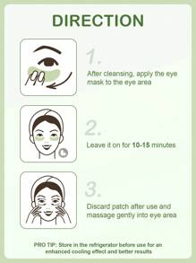 SlowSunday 芦荟舒缓眼膜，30对装，眼贴，韩国护肤，芦荟提取物和透明质酸钠，淡化眼袋，改善黑眼圈，紧致肌肤，提亮眼周轮廓，适合冬季、护肤、Y2K、新年、情人节、斋月、斋月聚会及送礼，派对理想之选 - 綠色 - 查看 6