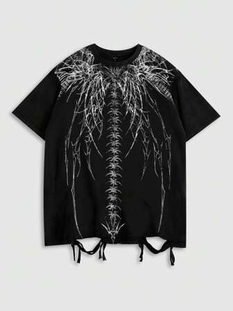 Goth Herren Rundhals Kurzarm T-Shirt 8886, modisch und geeignet für den Sommer