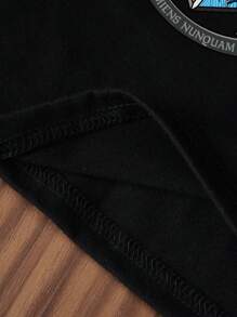 HARRY POTTER X SHEIN Tween Boy Letter & Cartoon Print Casual Round Neck Short Sleeve T-Shirt, Summer