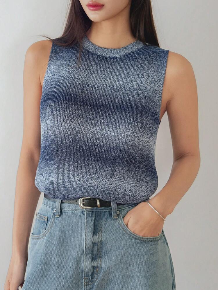 Women's Summer Tie Dye Tie Dye Knitted Cardigan, Casual Business Vacation Pullover