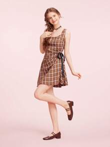 CUCCOO DOLLMOD CUCCOO Fashionable Silver Metallic Mary Jane Chunky Heeled Flats - Mocha Brown - View 10