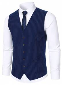 Manfinity Mode Ensemble 2 pièces gilet rayé et pantalon de loisir pour homme