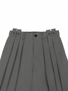 Claim Dot 男士阔腿褶皱宽松休闲高腰宽松裤，秋季