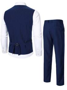 Manfinity Mode Ensemble 2 pièces gilet rayé et pantalon de loisir pour homme