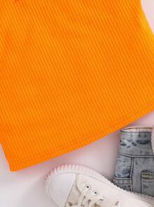 SHEIN Parte superior de tirantes con lazo frontal en estilo casual de calle para niñas preadolescentes