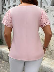 EMERY ROSE Blusa chic di stile cinese per donna taglia curvy, versatile per feste, raduni, uso casual, adatta per la Festa della mamma, il Giorno del Lavoro, le vacanze, San Patrizio, Pasqua, San Valentino, Natale e Ringraziamento, morbida, ampia, comoda, alla moda, per primavera ed estate
