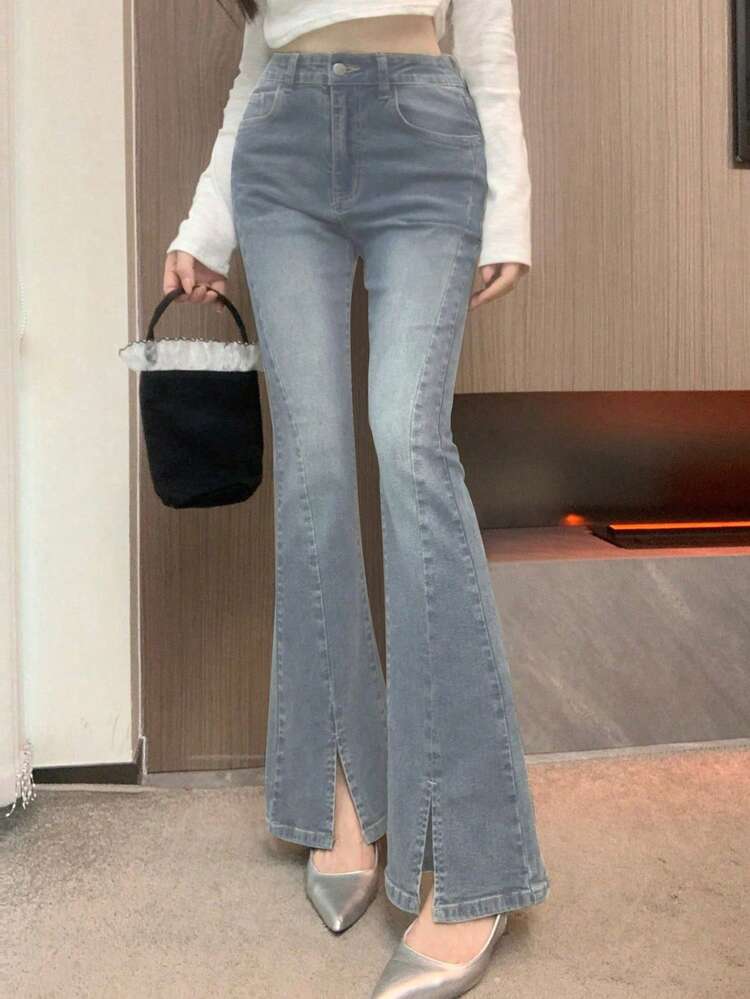 Women's Summer Split Skinny Jeans