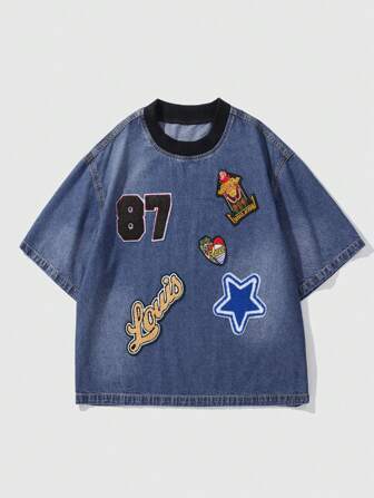 Prep Veste en jean pour hommes, pour l'été