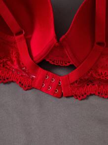 SHEIN 3pcs Women Lace Patchwork Lingerie Set - Multicolor - View 7