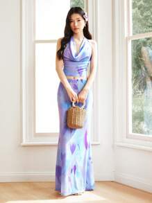 SHEIN LUNE Women Two Pieces Outfits For Daily Wear Birthday Outfits For Women - Multicolor - View 6