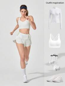 GLOWMODE Shorts para correr de 2.5" VitalSwift Pocket Max de secado rápido y ultraligeros, con estilo de canguro, múltiples bolsillos, cintura alta, cordón ajustable en la cintura, con ropa interior integrada anti-olor para entrenamiento y ejercicio