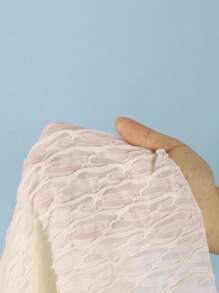 SHEIN Teen Girls 3 PiecesBikini Set With Textured Knit Fabric, 3D Floral Decor, Spaghetti Strap, Suitable For Beach, Vacation, Hawaii