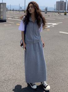 DAZY Women Two Pieces Outfits For Daily Wear,Fall Clothes - Grey - View 7