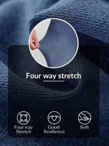 Flexra Women's Casual Washed High Waist Straight Leg Jeans - Light Wash - View 8