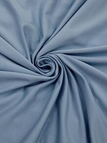 SHEIN Maternity Lace Trim Casual Nursing Dress For Vacation - Baby Blue - View 3