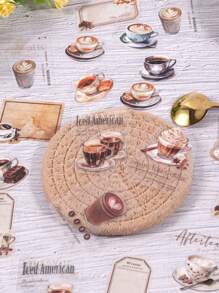 SHEIN 30 Stücke/Packung Vintage Kaffee Thema Journal Aufkleber, kreative ästhetische Aufkleber DIY Dekoration Collagematerial, personalisierte Sammelalbum Schulmaterial als Festgeschenk